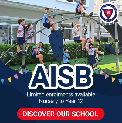 Facebook ad, AISB, limited enrolments Nursery to Year 12, Discover Our School