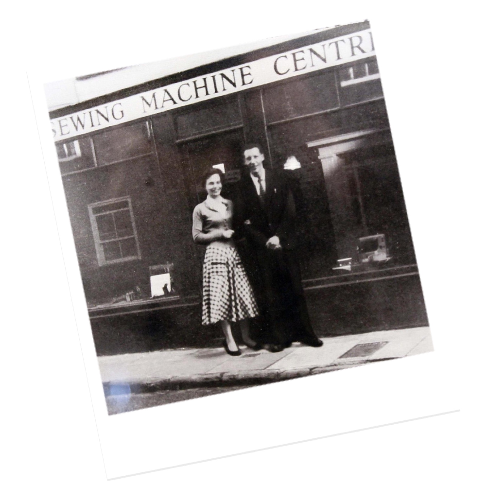 A vintage photograph from Franklins' long history as a sewing machine centre