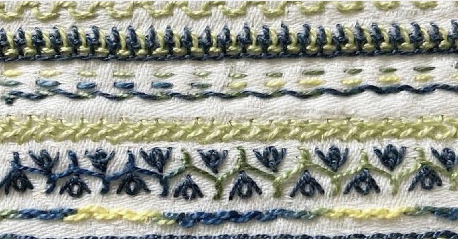 Close-up of decorative sewing trims and braids sold by Franklins