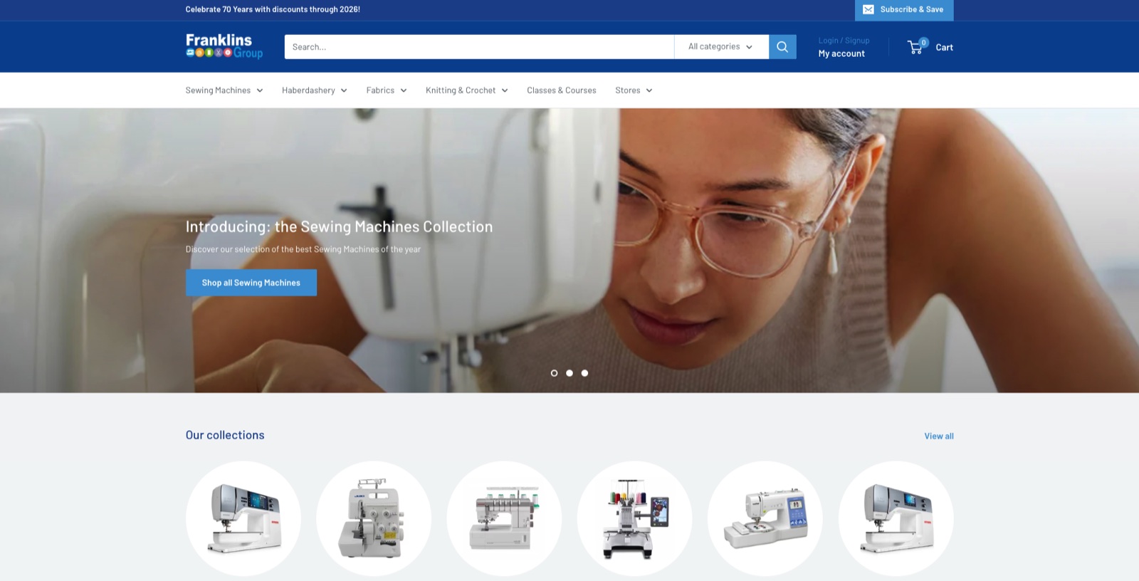 The Franklins Group website homepage
