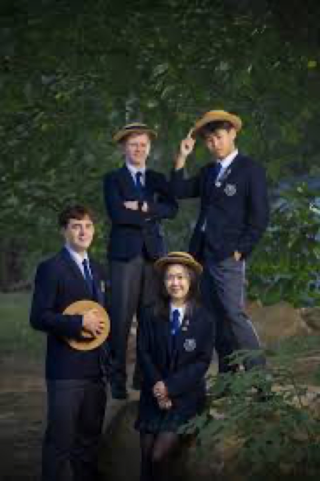Harrow students in school uniform outdoors
