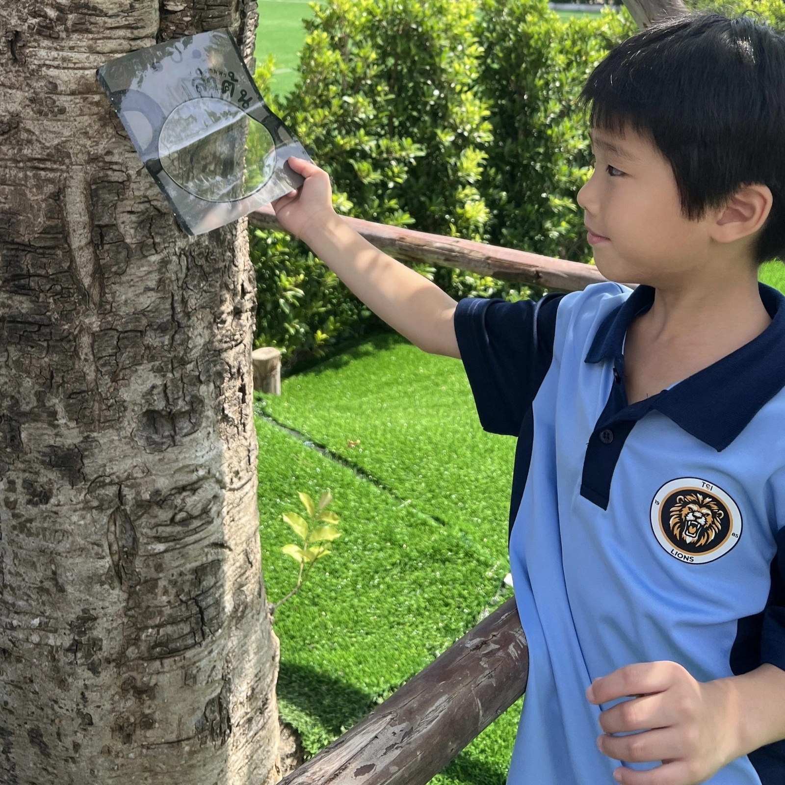A TSI International School student taking part in an outdoor activity