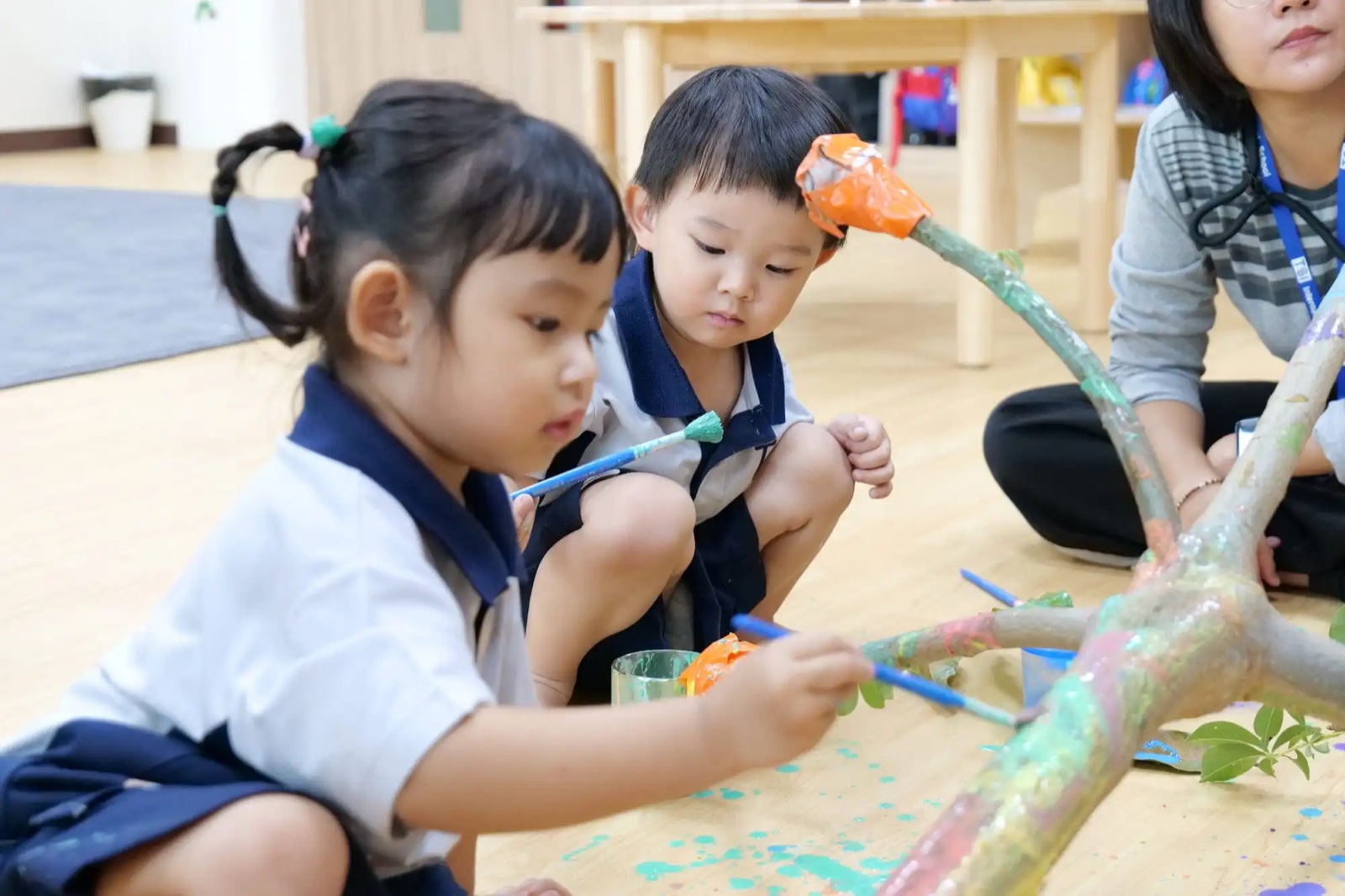 TSI International School students taking part in an art and craft activity