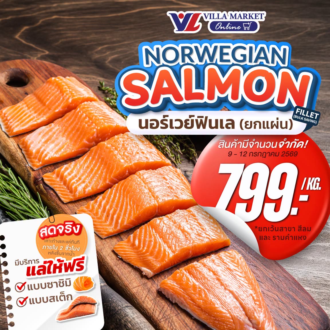 Villa Market Online Norwegian salmon campaign