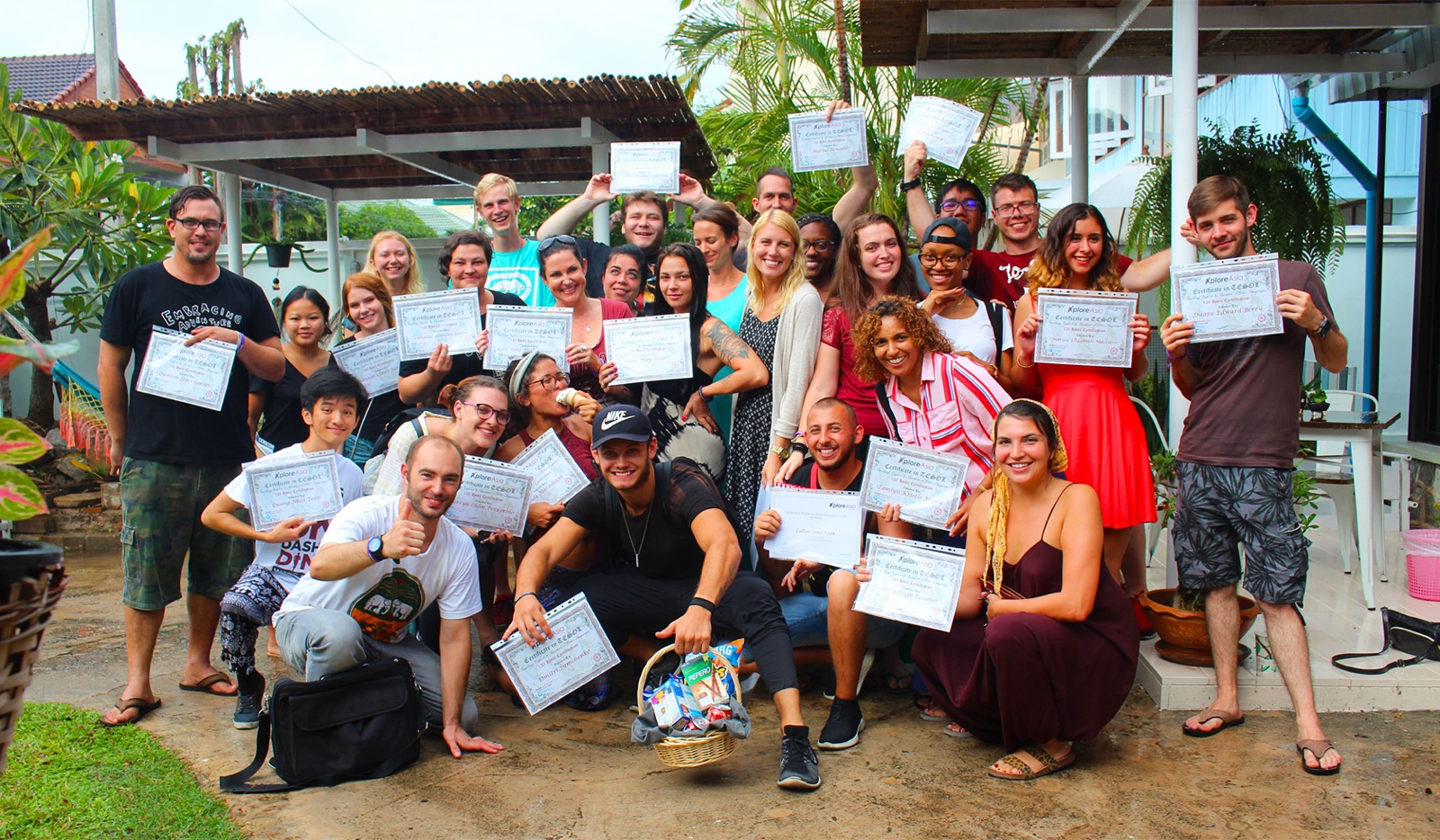Xplore Asia TESOL programme graduates at a group celebration