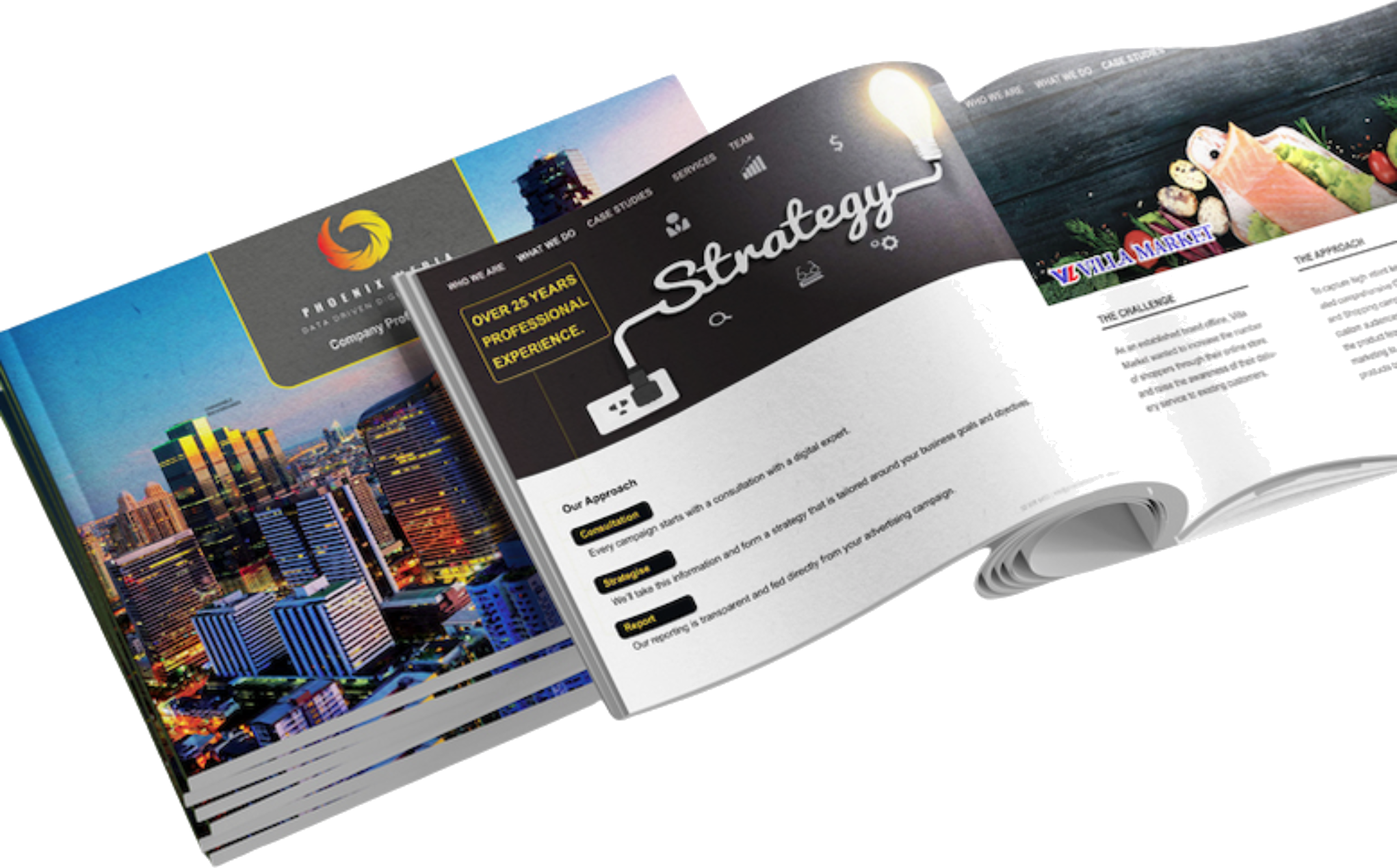 Phoenix Media printed company profile booklet
