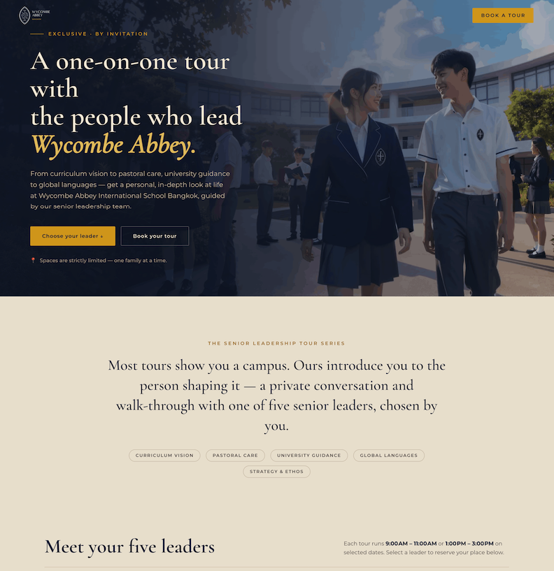 Illustration of a well-structured landing page with a headline, short copy, a single call-to-action button with form, and no navigation menu.